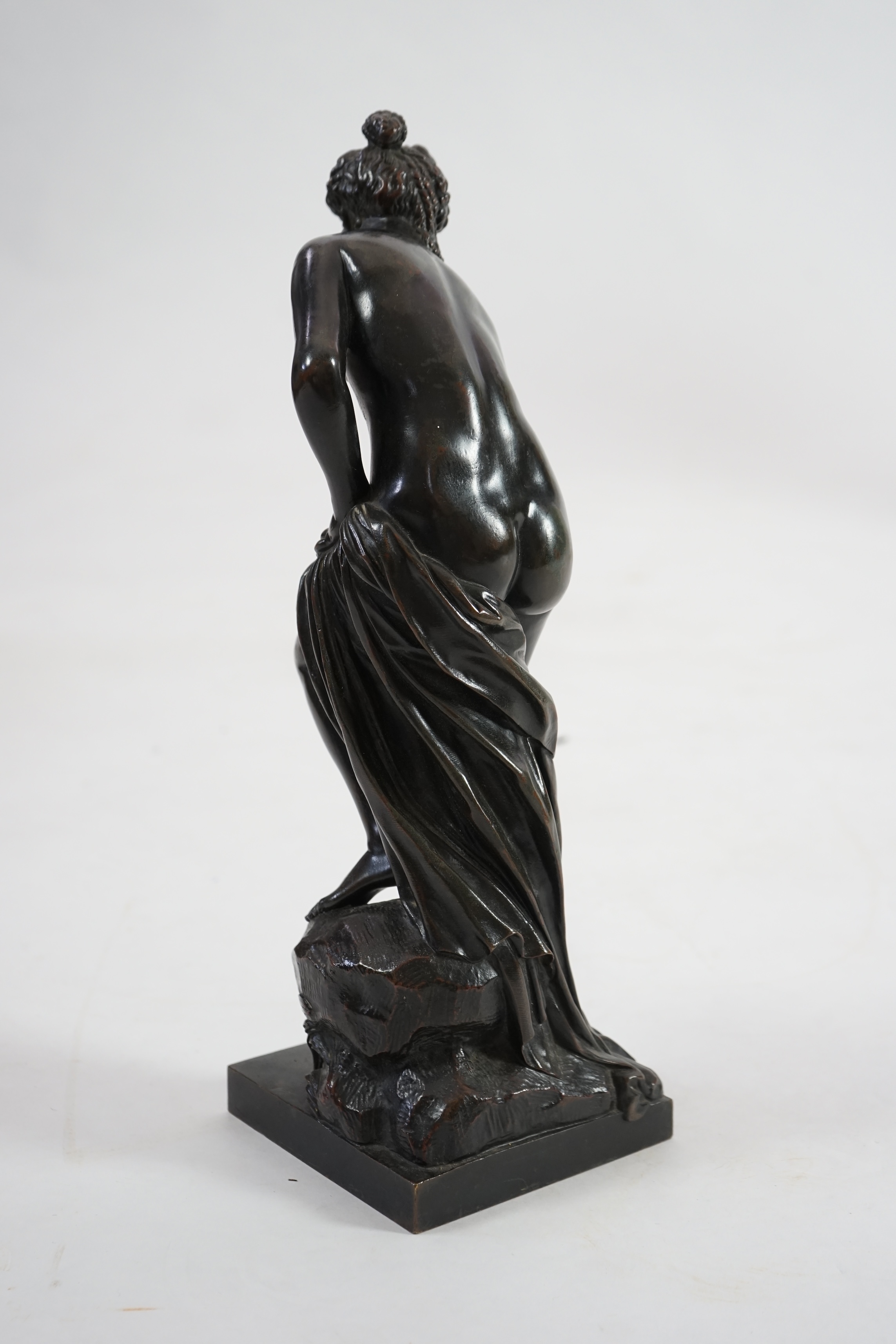 After Christophe-Gabriel Allegrain (1710-1795), a late 19th century bronze model of Venus sortant du bain